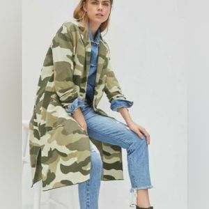 Anthropologie Camouflage Sweater Coat Jacket Small NWT